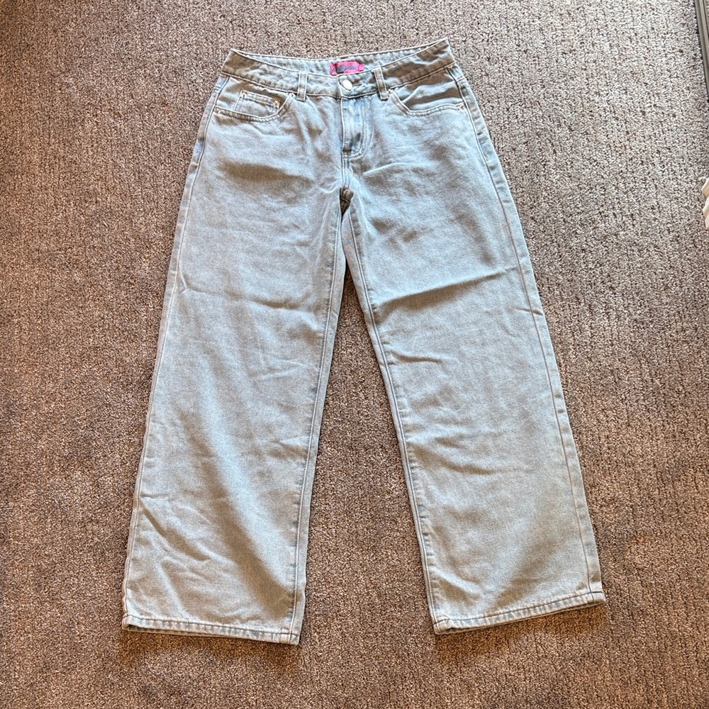 Edikted Light Gray Kids Jeans